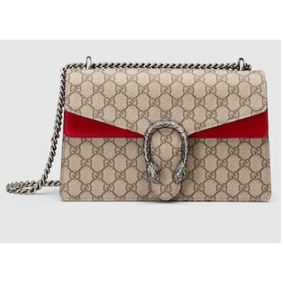 GUCCI LIMITED EDITION SOLD OUT NWT Dionysus GG Small Shoulder Bag W/ RED SUEDE - Picture 1 of 6